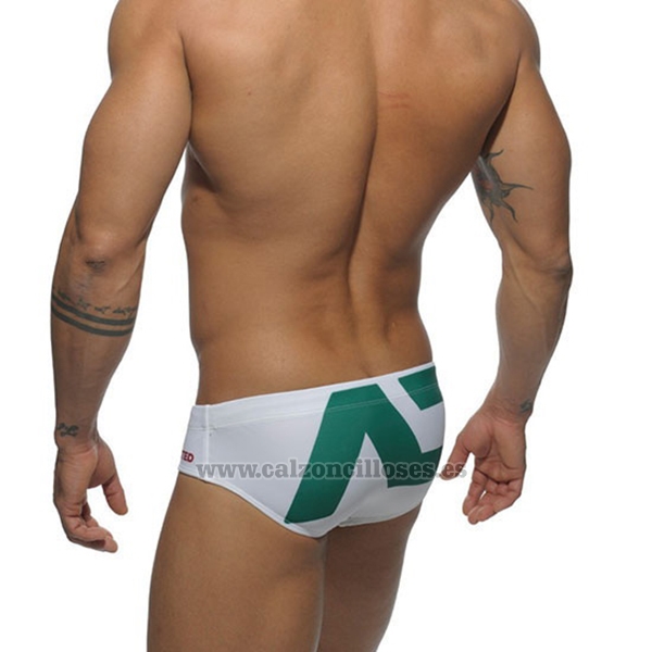 Slip Natacion Addicted Hombre Verde Blanco 